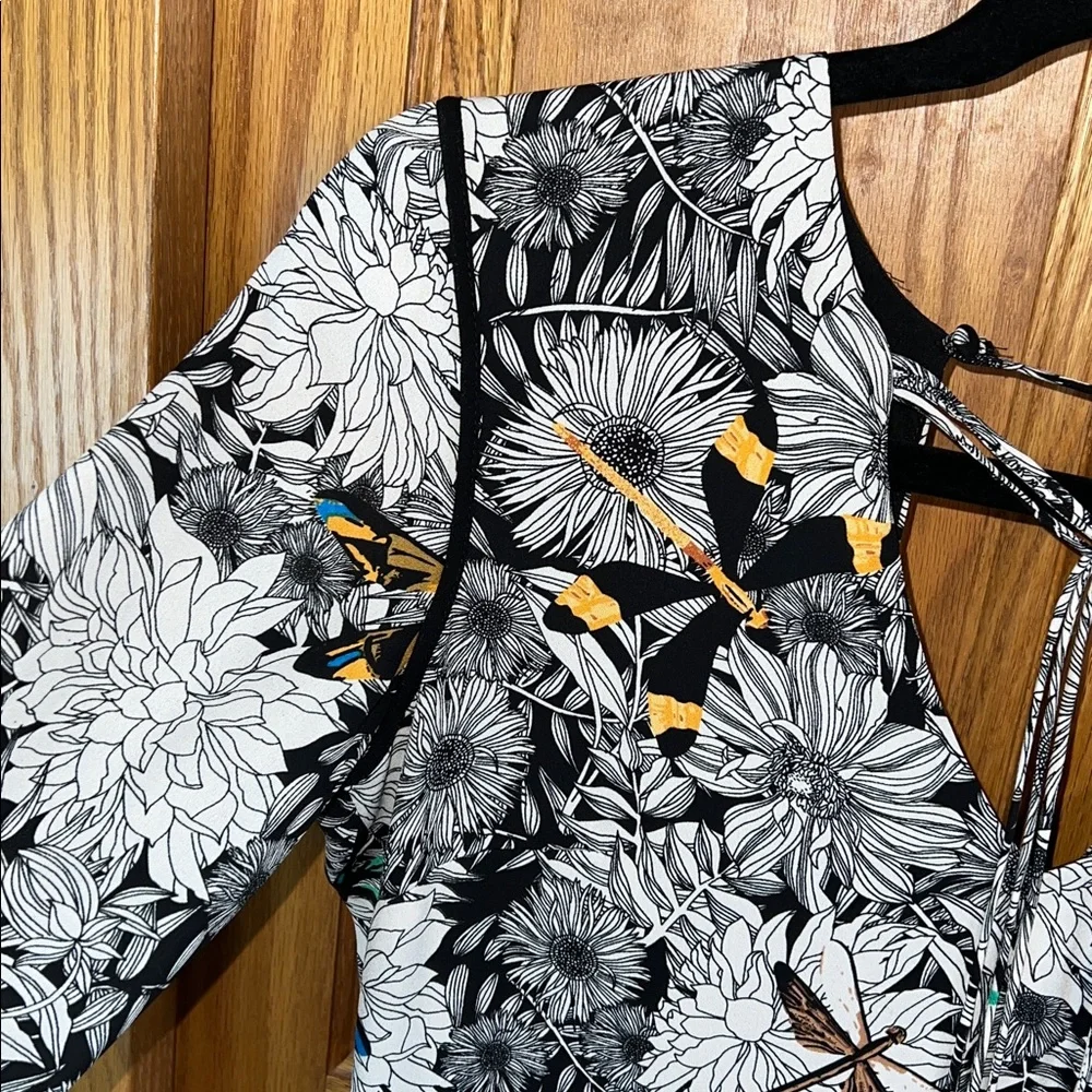 Sam Edelman Long Sleeve Firefly Print Dress - Picture 4 of 12